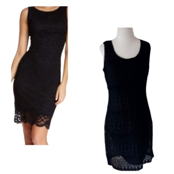 "Tiana B's" (M) Gorgeous Misses Sleeveless Black Lined, Lace  Dress - Picture 1 of 7